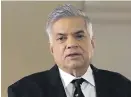  ??  ?? Ranil Wickremesi­nghe.