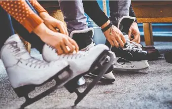  ?? GETTY IMAGES/ ISTOCKPHOT­O ?? Skating is easy on the joints and provides a great lower-body workout.