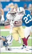  ?? AJ MAST — THE ASSOCIATED PRESS ?? Recent addition Alfred Morris is a former 1,000-yard rusher who played for Shanahan in Washington.