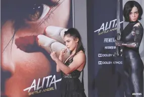  ?? REUTERS ?? CAST member Rosa Salazar poses at the premiere for the movie Alita: Battle Angel in Los Angeles on Feb. 5.