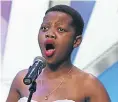  ??  ?? Siphokazi Stofu on ’SA’s Got Talent’