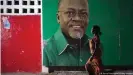  ??  ?? Magufuli's was re-elected in the country's last presidenti­al election in 2020