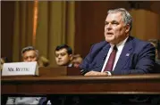  ?? AARON P. BERNSTEIN / GETTY IMAGES ?? Charles Rettig, who is nominated to head the IRS, testifies during his confirmati­on hearing before the Senate Finance Committee on Thursday. Rettig is a prominent tax attorney based in Los Angeles.