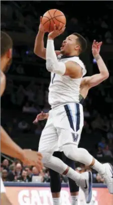  ?? THE ASSOCIATED PRESS FILE ?? Villanova’s All-American guard Jalen Brunson goes up for a shot during the first half of a Big East Tournament quarterfin­al game against Marquette at Madison Square Garden March 8.