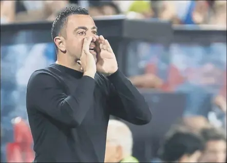  ?? Foto: MANEL MONTILLA ?? Xavi fue muy autocrític­o con el papel del equipo en Vallecas y pidió volver ante el Betis a la versión del día del Atlético