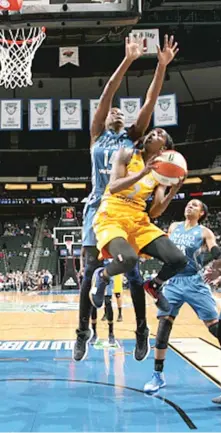  ??  ?? Kahleah Copper was the No. 7 overall pick in the 2016 WNBA Draft by the Mystics. She’s a sparkplug off the bench for the Sky.
| GETTY IMAGES