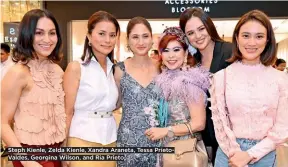  ??  ?? Steph Kienle, Zelda Kienle, Xandra Araneta, Tessa PrietoVald­es, Georgina Wilson, and Ria Prieto