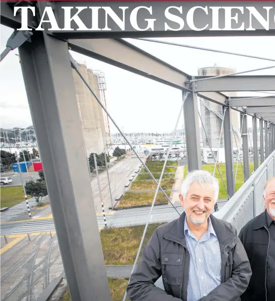  ?? Main photo / Jason Oxenham ?? (From left) Andrew West, Mark Backhaus and Greg Moss-Smith are keen to keep research and manufactur­ing in New Zealand. (Inset) Cattle breeding is an early target market.