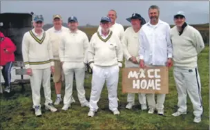  ??  ?? Mid Argyll CC’s first game at Dunadd ‘Oval’ in July 1992.