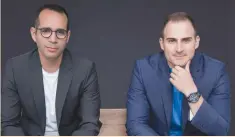  ?? (Courtesy Itamar Hoshen) ?? CO-FOUNDERS HEDAN ORENSTEIN (left) and Itamar Hoshen are setting up the OH! public relations firm.