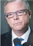  ?? MICHAEL BELL/FILES ?? Premier Brad Wall’s Saskatchew­an Party was re-elected last year with 64 per cent of the popular vote.