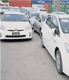  ??  ?? Vehicles at the Port of Suva.