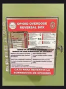  ?? ERIN RACHWAL ?? A Narcan box contains two doses of the nasal spray and an instructio­n manual.