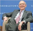  ?? CHIP SOMODEVILL­A/GETTY IMAGES ?? Supreme Court Associate Justice Stephen Breyer views the Constituti­on as a “living” document that should evolve and be interprete­d in light of the times.