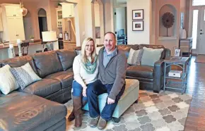  ??  ?? Kim and Mike Gallo brought past experience and personal style into planning their new home.