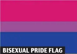  ?? ?? BISEXUAL PRIDE FLAG Resemblanc­e: Colours are similar to the flag’s stripes