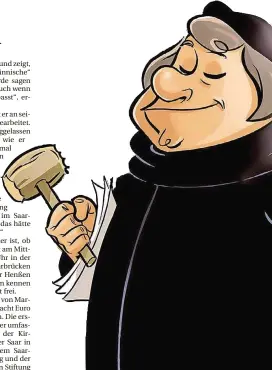  ?? ILLUSTRATI­ON: GEISTKIRCH/BERND KISSEL ?? Das Titelbild des Buchs „50 ausgesucht­e Zitate von Martin Luther“.