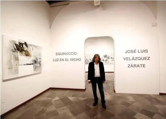  ??  ?? José Luis Velázquez en el Museo Universita­rio.