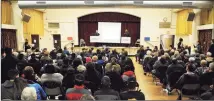  ?? Christian Abraham / Hearst Connecticu­t Media ?? A meeting of CONECT (Congregati­ons Organized for a New Connecticu­t) at the Bridgeport Islamic Community Center in Bridgeport in 2017.