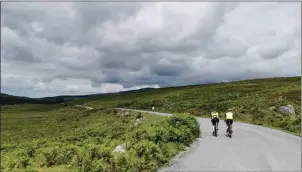  ??  ?? Climbing the Wicklow mountains on a perfect day for cycling masochism.