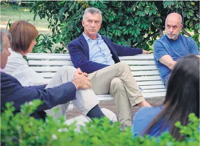  ??  ?? Macri, Bullrich y Larreta, entre otros, participar­on del encuentro opositor, realizado en forma virtual.