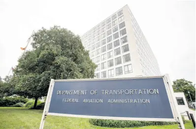  ?? AP ?? The Department of Transporta­tion Federal Aviation Administra­tion building in Washington.