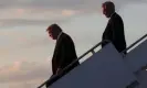  ?? ?? Kevin McCarthy follows Trump off Air Force One at Joint Base Andrews, Maryland, in May 2020. Photograph: Jonathan Ernst/ Reuters