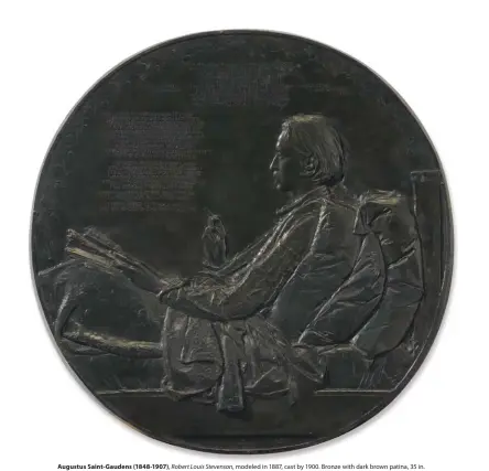  ??  ?? Augustus Saint-gaudens (1848-1907), Robert Louis Stevenson, modeled in 1887, cast by 1900. Bronze with dark brown patina, 35 in. From Christie’s American Art sale, May 2017. Property from the Estate of Richard J. Schwartz. Courtesy Christie’s Images LTD, 2019.