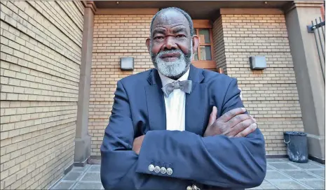  ?? Picture: PHILL MAGAKOE ?? FUTURE LAWYER: Retired SANDF Colonel Phillip Dhlamini, 63, outside the high court in Pretoria, where he challenged the University of Limpopo to demand the right to register and study for a law degree. The university turned him down because he didn’t finish school more than 40 years ago.