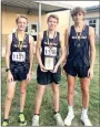  ?? ?? Senior Blackhawk boys cross country runners who won individual awards were Tian Grant, first; Grandson Grant, third; and Troy Ferguson, ninth.