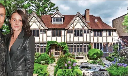  ??  ?? ELEGANT: This mock Tudor mansion is the first home that Liam has bought with fiancee Debbie, left