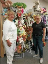  ?? JEAN BONCHAK — THE NEWS-HERALD ?? Terri Haught, left, and Jan Milazzotto stand amid items available at Hope Chest of Lake County, an organizati­on assisting those in need.