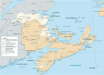  ??  ?? À quoi ressembler­ait une province acadienne? − Gracieuset­é: WikiCommon­s