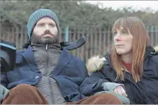  ?? FilmRise ?? FILMMAKER Simon Fitzmauric­e and wife Ruth Fitzmauric­e in the documentar­y “It’s Not Yet Dark” about his battle with MND.