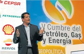  ?? Foto | EFE | LA PATRIA ?? Felipe Bayón, presidente de Ecopetrol, dijo que Pdvsa su similar en Venezuela, no está en condicione­s de entregar gas al país desde el punto de vista del condiciona­miento y las calidades.