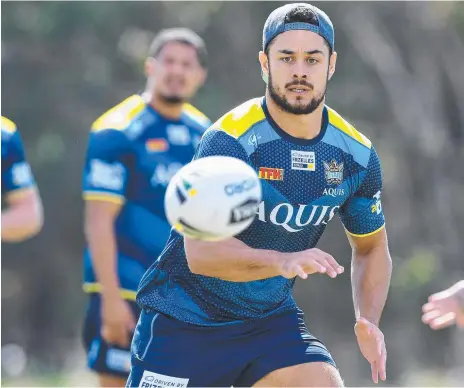  ?? Picture: AAP IMAGE ?? Jarryd Hayne returned to training with the Titans this week as sponsors confirm interest in 2018 deals.