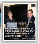  ?? PICTURES: DONNA CLIFFORD ?? Toni and Patrick Salmon at Alfred Enderby’s where they had a visit from several Celebrity Chef’s