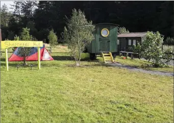  ??  ?? The Ox Mountain Adventure Camp’s new Shepherd’s Hut.