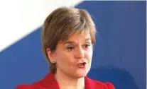  ?? - Reuters ?? BRIEFING: First Minister Nicola Sturgeon speaks on the 20th anniversar­y of Scotland voting to establish its own Parliament, in Edinburgh, Britain, September 11, 2017.