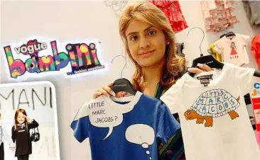  ??  ?? Dress sense: Kaysha ubrani, the owner of Vogue bambini, says her customers are willing to pay more for the design and quality of children’s luxury wear.