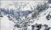  ?? PTI FILE ?? Snowfall caught the administra­tion offguard in Himachal Pradesh’s tribal region.