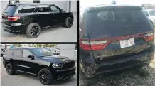  ??  ?? RCMP have supplied photos showing a vehicle similar to the one driven by a German tourist who was the victim of a shooting near Morley on Aug. 2. The licence plate is as it appeared on the victim’s vehicle.