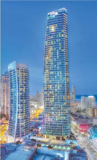  ?? Picture: Marc Robertson ?? Hilton Hotel in Surfers Paradise has hit the market.