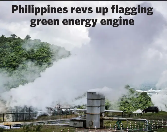  ?? (AFP) ?? This file photo shows steam coming out from cooling towers of the Maibarara Geothermal plant in Santo Tomas, Batangas, south of Manila on August 3