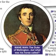  ?? ?? MANE MAN: The Duke of Wellington...but what was his horse called?