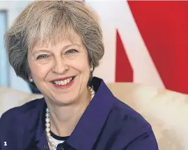  ??  ?? 1 Theresa May, actual líder de los conservado­res británicos