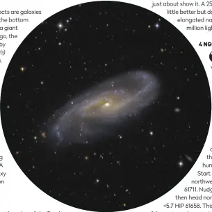  ??  ?? ▲ Keep looking: spiral galaxy NGC 4536 will test your hunting skills