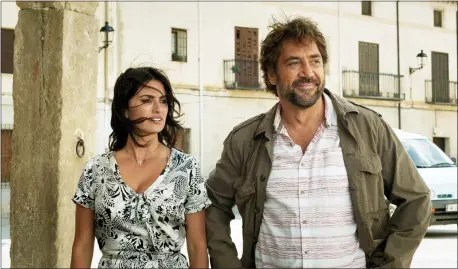  ?? ASSOCIATED PRESS ?? This image released by Focus Features shows Penalope Cruz, left, and Javier Bardem in a scene from “Everbody Knows.”