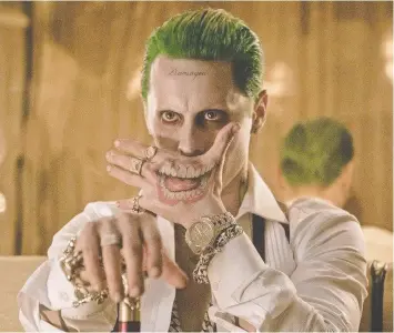  ??  ?? Jared Leto as the Joker