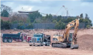  ??  ?? Excavation for the new Tesuque Pueblo casino is underway. A groundbrea­king ceremony was held Wednesday for the project, which is expected to be completed in about a year.